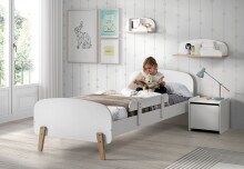 Bettschutzgitter >KIDDY< in weiß - 90,5x24,5x5,5 (BxHxT)