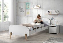 Bettschutzgitter >KIDDY< in weiß - 90,5x24,5x5,5 (BxHxT)
