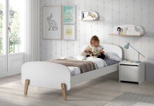Nachtkonsole >KIDDY< in weiß aus MDF - 40x41x36cm (BxHxT)