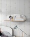 Wandregal >KIDDY< in weiß aus Massiv Kiefer und MDF - 65x25x22cm (BxHxT)