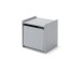 Nachtkonsole >KIDDY< in hellgrau aus MDF - 40x41x36cm (BxHxT)