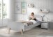 Wandregal >KIDDY< in hellgrau aus Massiv Kiefer und MDF - 65x25x22cm (BxHxT)