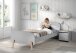 Wandregal >KIDDY< in hellgrau aus Massiv Kiefer und MDF - 45x25x22cm (BxHxT)