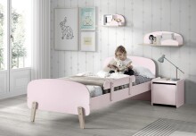 Bettschutzgitter >KIDDY< in rosa - 90,5x24,5x5,5...