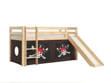 Spielbett >PINO< in Kiefer massiv natur lackiert -...