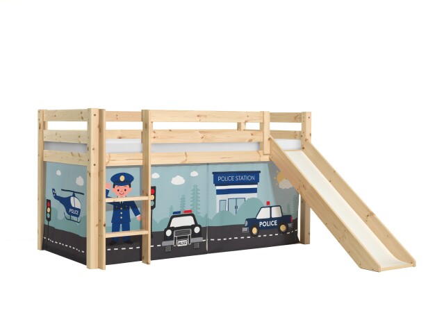 Spielbett >PINO< in Kiefer massiv natur lackiert - 210x114x218 (BxHxT)