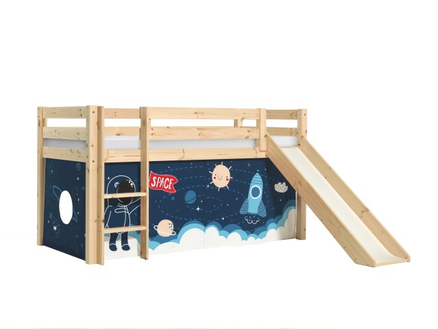 Spielbett >PINO< in Kiefer massiv natur lackiert - 210x114x218 (BxHxT)