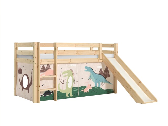 Spielbett >PINO< in Kiefer massiv natur lackiert - 210x114x218 (BxHxT)