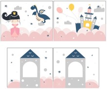 Spielbett >PINO< in Kiefer massiv grau lackiert - 210x114x218 (BxHxT)