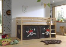 Spielbett >PINO< in Kiefer massiv natur lackiert - 210x114x106 (BxHxT)