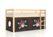 Spielbett >PINO< in Kiefer massiv natur lackiert -...