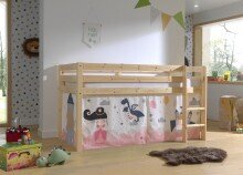Spielbett >PINO< in Kiefer massiv natur lackiert - 210x114x106 (BxHxT)