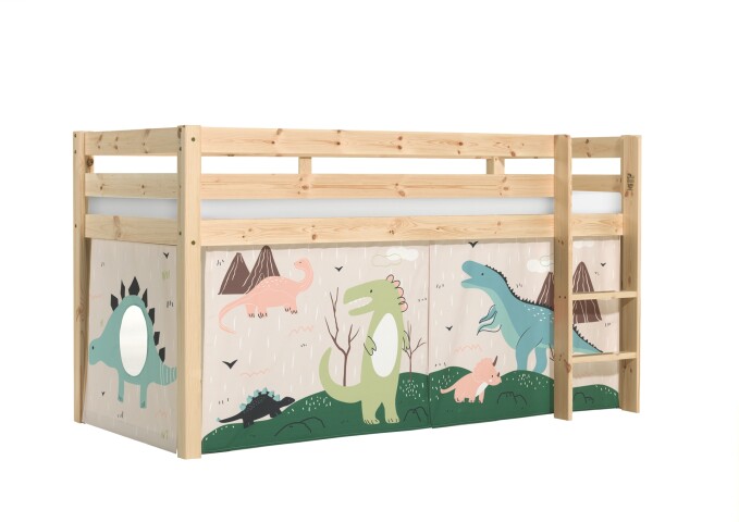 Spielbett >PINO< in Kiefer massiv natur lackiert - 210x114x106 (BxHxT)