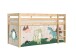 Spielbett >PINO< in Kiefer massiv natur lackiert - 210x114x106 (BxHxT)
