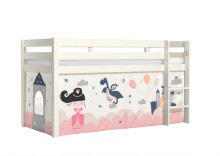 Spielbett >PINO< in Kiefer massiv weiß...