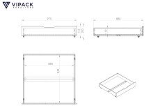 Etagenbett >PINO< in Kiefer massiv weiß lackiert - 210x161x105 (BxHxT)