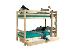 Etagenbett >PINO< in Kiefer massiv natur lackiert -...