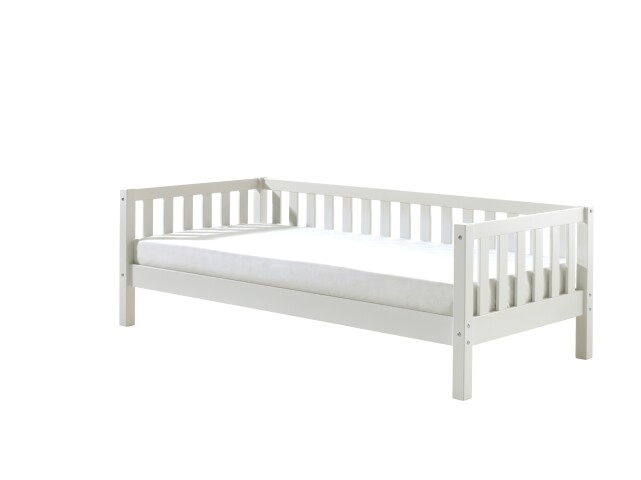 Funktionsbett >FRITZ< in Kiefer massiv weiß lackiert - 211,2x68x97,8 (BxHxT)