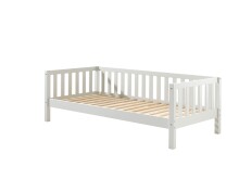 Funktionsbett >FRITZ< in Kiefer massiv weiß lackiert - 211,2x68x97,8 (BxHxT)