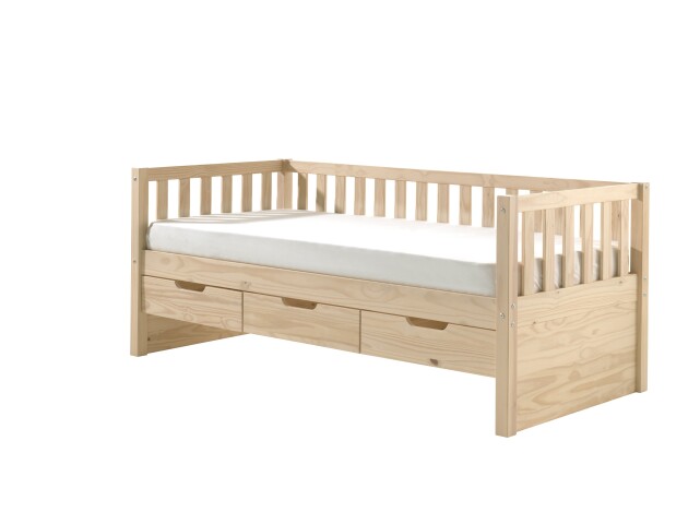 Funktionsbett >FRITZ< in Kiefer massiv Ausführung Milky Pine aus Massive Kiefer