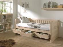 Funktionsbett >FRITZ< in Kiefer massiv Ausführung Milky Pine aus Massive Kiefer