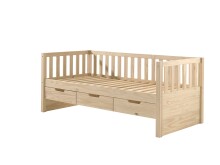 Funktionsbett >FRITZ< in Kiefer massiv Ausführung Milky Pine aus Massive Kiefer