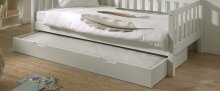 Bettschubkasten >FRITZ< in Weiß aus Massive Kiefer - 195x198x19x92cm (LxBxHxT)