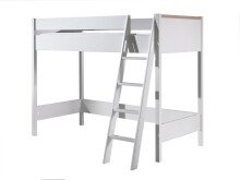 Hochbett >LONDON< in Weiß/Buche -...