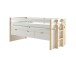 Funktionsbett >MARGRIT< in Weiß/Kiefer natur - 219,4x100x97,8 (BxHxT)