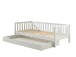 Funktionsbett >FRITZ< in Kiefer massiv weiß lackiert - 211,2x68x97,8 (BxHxT)