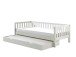 Funktionsbett >FRITZ< in Kiefer massiv weiß lackiert - 211,2x68x97,8 (BxHxT)