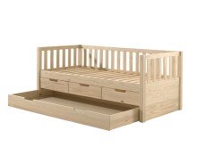 Funktionsbett >FRITZ< in Kiefer massiv Ausführung Milky Pine aus Massive Kiefer