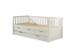 Funktionsbett >FRITZ< in Kiefer massiv weiß lackiert - 211,2x85,5x97,8 (BxHxT)