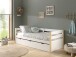 Funktionsbett >MARGRIT< in Weiß/Kiefer natur - 211,2x76,6x97,8 (BxHxT)