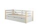 Funktionsbett >MARGRIT< in Weiß/Kiefer natur - 211,2x76,6x97,8 (BxHxT)