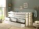 Funktionsbett >MARGRIT< in Weiß/Kiefer natur - 219,4x100x97,8 (BxHxT)