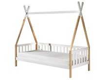 Hausbett >TIPI< in Weiß/Kiefer natur aus...