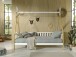 Hausbett >TIPI< in Weiß/Kiefer natur aus Massive Kiefer - 206x185,1x96cm (BxHxT)