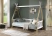 Hausbett >TIPI< in Weiß/Kiefer natur aus Massive Kiefer - 206x185,1x96cm (BxHxT)
