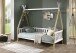 Hausbett >TIPI< in Weiß/Kiefer natur aus Massive Kiefer - 206x185,1x96cm (BxHxT)