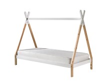 Hausbett >TIPI< in Weiß/Kiefer natur aus...