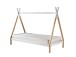 Hausbett >TIPI< in Weiß/Kiefer natur aus Massive Kiefer - 206x158,2x98cm (BxHxT)