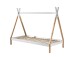 Hausbett >TIPI< in Weiß/Kiefer natur aus Massive Kiefer - 206x158,2x98cm (BxHxT)