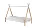 Hausbett >TIPI< in Weiß/Kiefer natur aus Massive Kiefer - 206x158,2x98cm (BxHxT)
