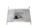 Hausbett >TIPI< in Weiß/Kiefer natur aus Massive Kiefer - 206x158,2x98cm (BxHxT)