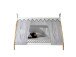 Hausbett >TIPI< in Weiß/Kiefer natur aus Massive Kiefer - 206x158,2x98cm (BxHxT)
