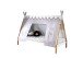 Hausbett >TIPI< in Weiß/Kiefer natur aus Massive Kiefer - 206x158,2x98cm (BxHxT)