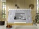 Hausbett >TIPI< in Weiß/Kiefer natur aus Massive Kiefer - 206x158,2x98cm (BxHxT)