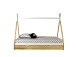 Hausbett >TIPI< in Weiß/Kiefer natur aus Massive Kiefer - 206x158,2x98cm (BxHxT)