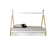 Hausbett >TIPI< in Weiß/Kiefer natur aus...